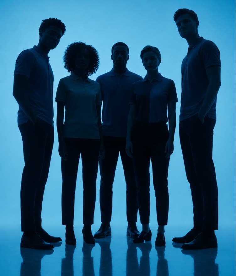 Silhouettes of the JD's Jungle team